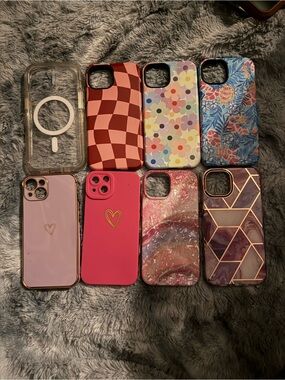Assorted Pink & Floral iPhone Cases - Pack of Decorative Protective Covers